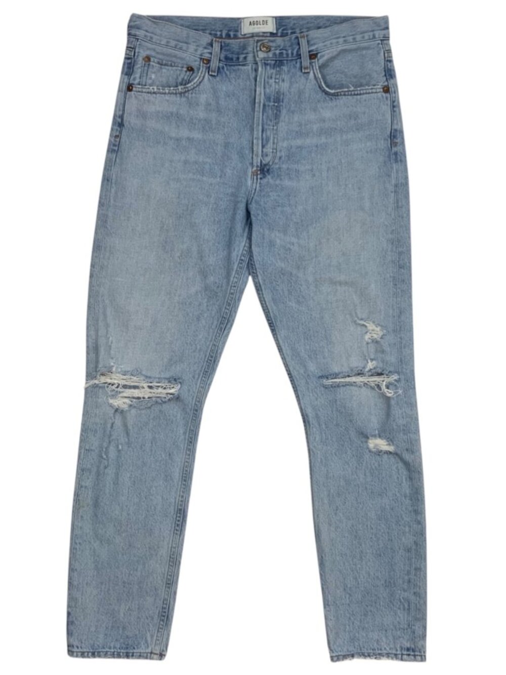 Agolde Jamie High Rise Classic Jean 28 Shakedown Ripped Slim Leg